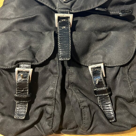 Womens Prada Milano 104 Black Nylon Shoulder Backpack Designer Handbag - Picture 14 of 14